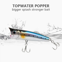 Topwater Popper 8.5–30g Floating Rock Pop Artificial Hard Baits for Bass, Perch & Pike