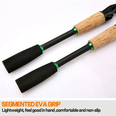 Casting & Spinning Lure Fishing Rod – 1.8m/2.1m Carbon Fiber Ultralight Travel Rod