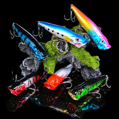 Hot Selling Popper Lure – 93mm / 12.5g Floating Topwater Hard Bait with 3D Eyes & Rattle System