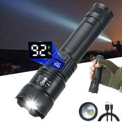 Powerful LED Flashlight – 5000LM Ultra Bright Tactical Torch with Zoom & Waterproof Design