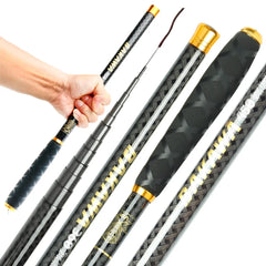 Ultralight Carbon Telescopic Fishing Rod 1.8M–7.2M | Portable Carp & Travel Spinning Pole