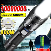 Powerful LED Flashlight – 5000LM Ultra Bright Tactical Torch with Zoom & Waterproof Design