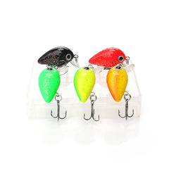 5pcs Mini Fish Bass Fishing Lure Set 3cm 1.5g Topwater Crankbaits for Pike & Bass