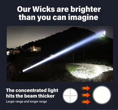 Powerful LED Flashlight – 5000LM Ultra Bright Tactical Torch with Zoom & Waterproof Design