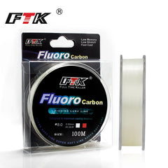 100m Fluorocarbon Fishing Line – Super Soft Carbon Coated Nylon Line (0.14mm–0.5mm, 4.13–34.32lb)