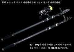 Telescopic Surf Spinning Rod 3.6m–4.5m | 30T Carbon Travel Surfcasting Fishing Pole
