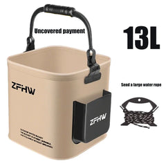 Portable Fishing Bucket – PVC Live Fish Container & Tackle Storage Box