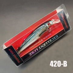 13g Sinking Minnow Fishing Lure – Hard Bait with 3D Eyes & Treble Hooks