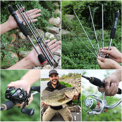 Spinning/Casting Rod – 5 Sections Carbon Fiber Ultra Light Carp Fishing Pole
