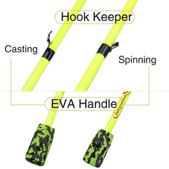 Sougayilang 5-Section Spinning & Casting Rod – Ultralight Carbon Fiber Travel Fishing Pole