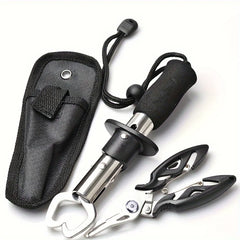Stainless Steel Fishing Pliers & Fish Lip Gripper Combo Set