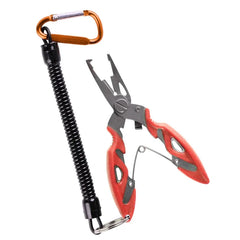 Multifunction Stainless Steel Fishing Pliers – Scissors, Hook Remover & Braid Cutter with Lanyard