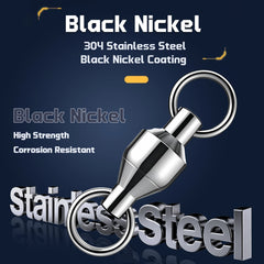 Ball Bearing Fishing Swivels – Stainless, 360° Anti-Twist, Solid Rings (20/50/100 Pack)