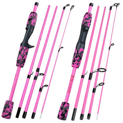 Sougayilang 5-Section Spinning & Casting Rod – Ultralight Carbon Fiber Travel Fishing Pole