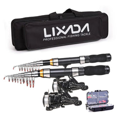 Telescopic Fishing Rod & Reel Combo Kit – Full Set with Lures, Tackle Box & Carry Bag (2.1m/2.3m)