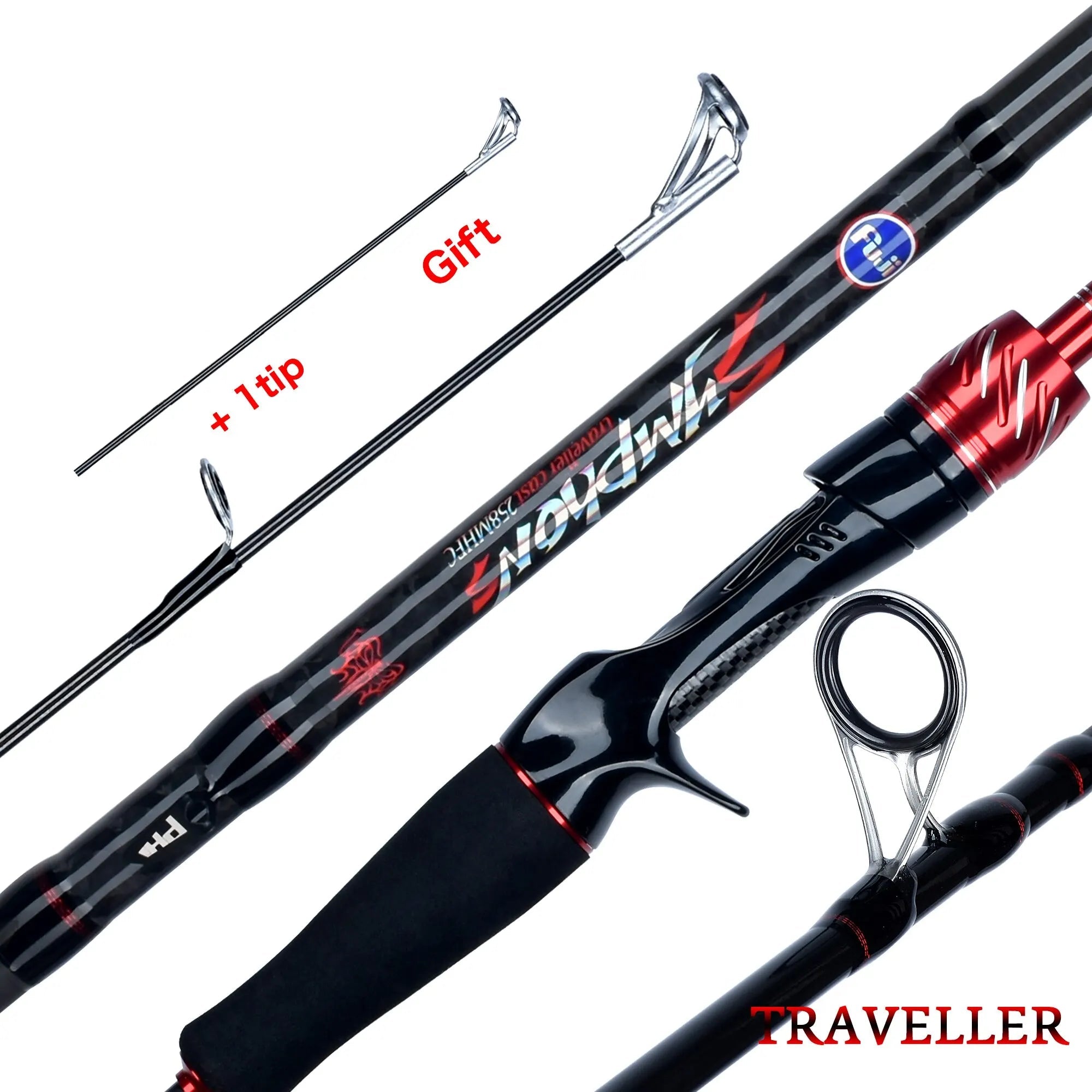 Traveller Fishing Rod – Fuji Spinning & Casting Carbon 1.8–3.0m