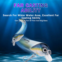 5pcs Mini Fish Bass Fishing Lure Set 3cm 1.5g Topwater Crankbaits for Pike & Bass