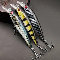 13g Sinking Minnow Fishing Lure – Hard Bait with 3D Eyes & Treble Hooks
