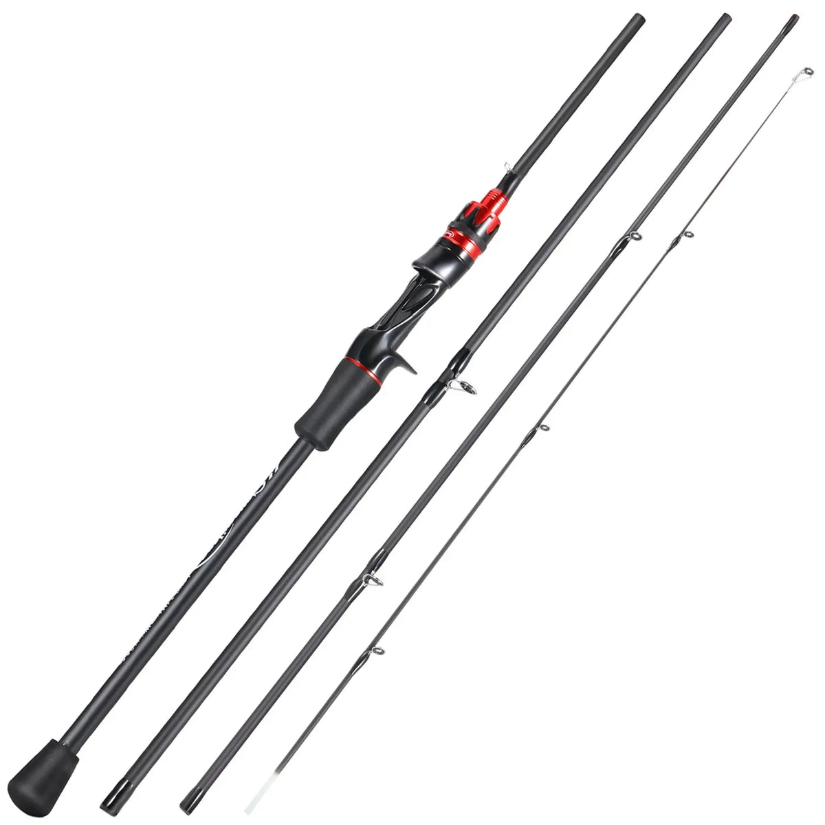 2.1m Ultralight Carbon Fiber Casting/Spinning Fishing Rod – 4 Sections with EVA Handle