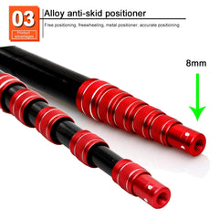 Folding Telescopic Fishing Landing Net 2.1–4.0m Carbon Fiber Pole with Stainless Steel Head