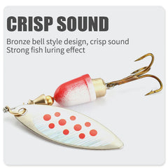 5pcs Metal Spinner Baits Kit – Trout/Bass/Salmon Inline Spinners with Tackle Box