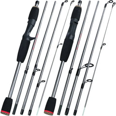 Sougayilang 5-Section Spinning & Casting Rod – Ultralight Carbon Fiber Travel Fishing Pole