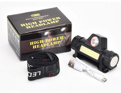 Rechargeable COB LED USB Headlamp – Waterproof Magnetic Fishing Light