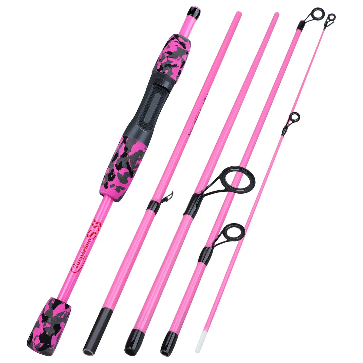Sougayilang 5-Section Spinning & Casting Rod – Ultralight Carbon Fiber Travel Fishing Pole