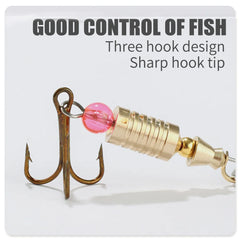 5pcs Metal Spinner Baits Kit – Trout/Bass/Salmon Inline Spinners with Tackle Box