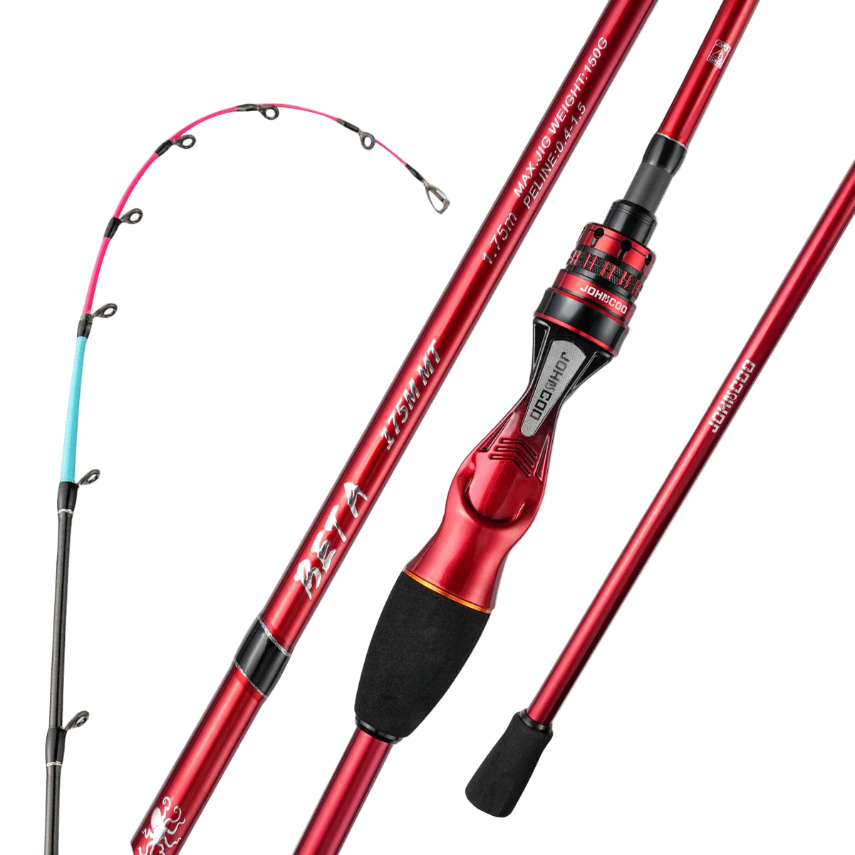 Sea Fishing Rod 1.75M MT Cuttlefish Rod with Fuji Rings – Lightweight Carbon Baitcasting Rod